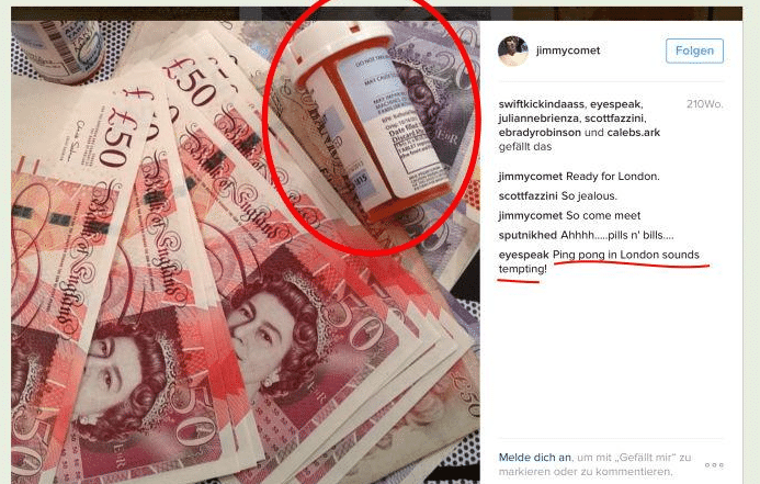 Skærmklip fra James Alefantis' Instagramside