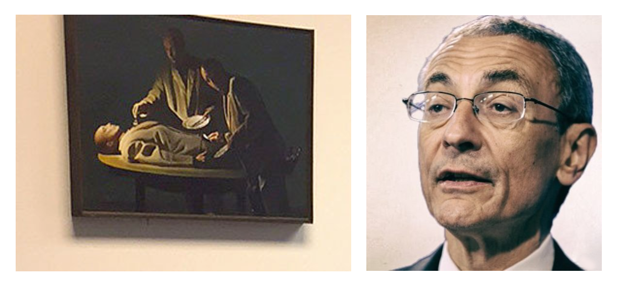 Kannibalisme-maleri i John Podestas valgkampagnekontor