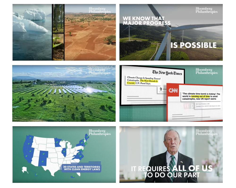 Michael Bloomberg agiterer for det kendte globale klimatema