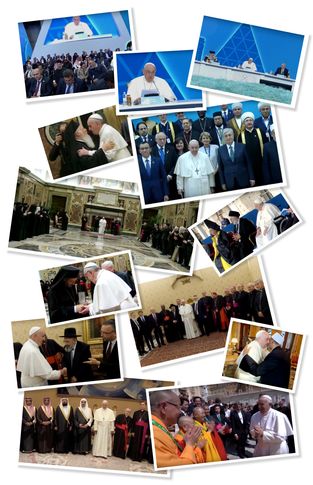 Paven til den 7. kongres for ledere i verden og traditionelle religioner i Kazakhstan - samt andre af pavens møder med ledere for forskellige religioner