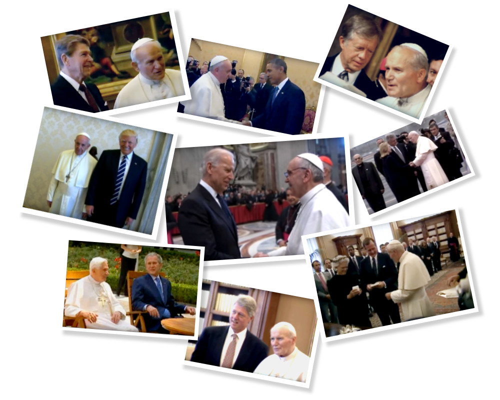 Forskellige amerikanske præsidenters møder med paver i nyere tid