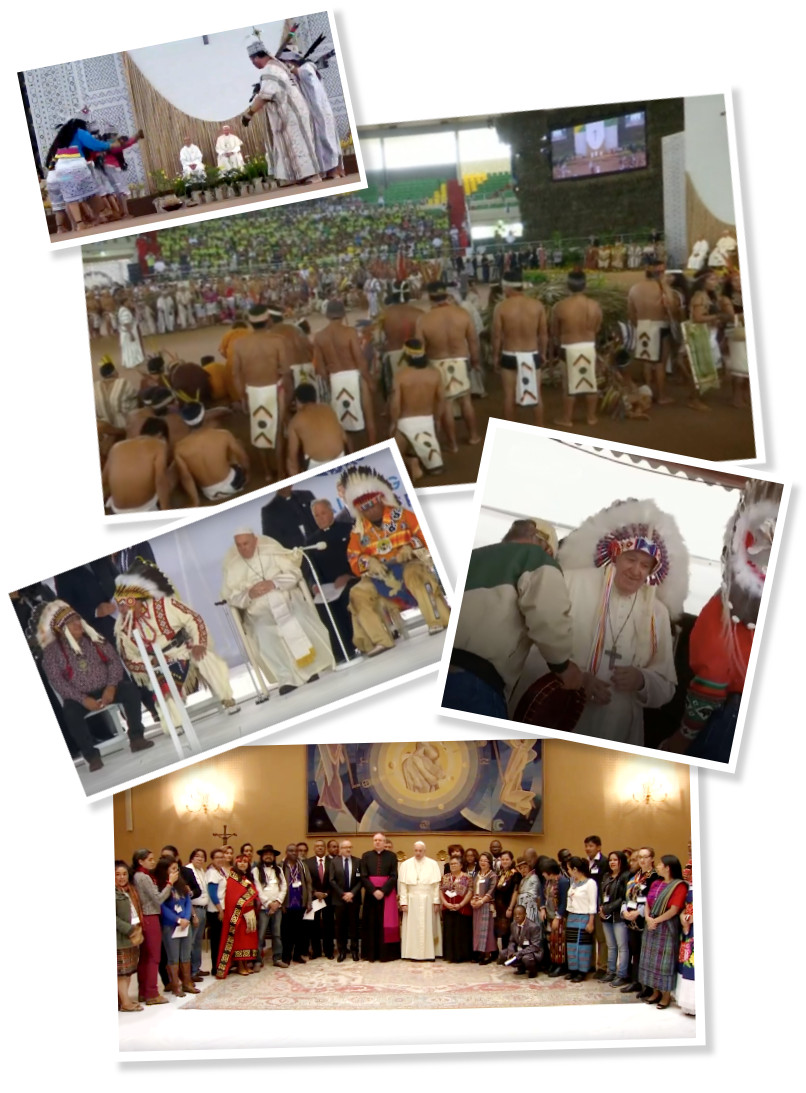 Pave Frans har mødtes med mange forskellige oprindelige folk