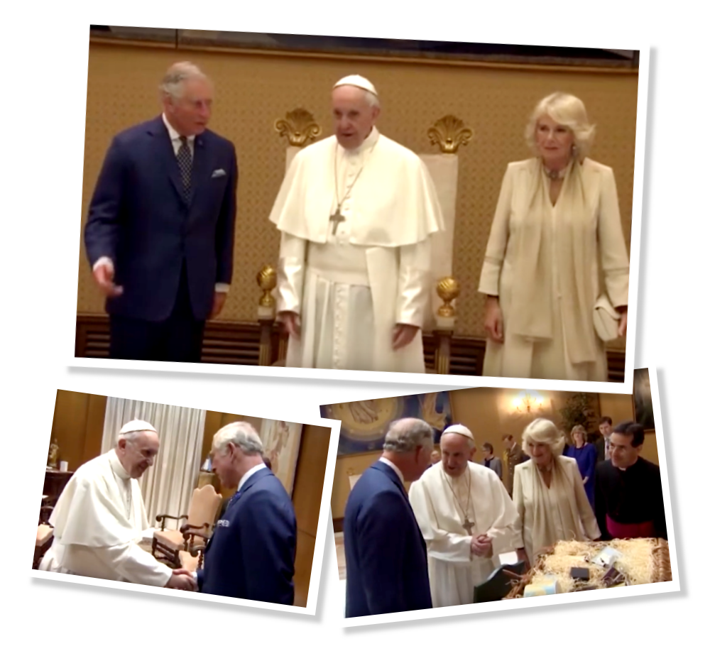 Prins Charles møder pave Frans i 2017.