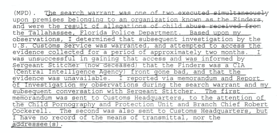 Et udsnit af specialagent Ramon Martinez' whistleblower-klage