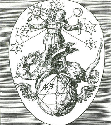 Rebis fra 'Theoria Philosophiae Hermeticae' (1617) af Heinrich Nollius